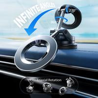 LISEN  iphone 17  Vacuum MagSafe Car Mount  Magnetic Phone Holder, 360° Adjustable for MagSafe Car Holder Foldable Suction Phone Mount for Car, for Garmin GPS/Mirror/Smooth Surface, for iPhone 17 Pro Max 16
