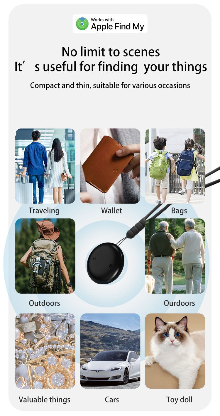 GPS Tracker for Car,Mini Trackers Device with Weatherproof Magnetic Case-No Monthly Fee-Best Hidden GPS Trackers,Anti-lost Device,Works with Apple