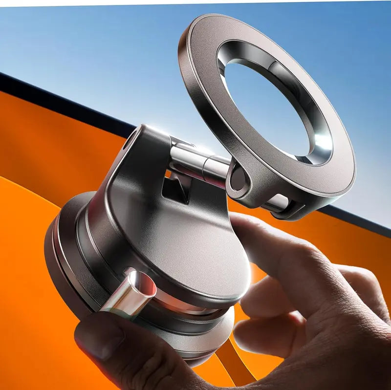 LISEN  iphone 17  Vacuum MagSafe Car Mount  Magnetic Phone Holder, 360° Adjustable for MagSafe Car Holder Foldable Suction Phone Mount for Car, for Garmin GPS/Mirror/Smooth Surface, for iPhone 17 Pro Max 16